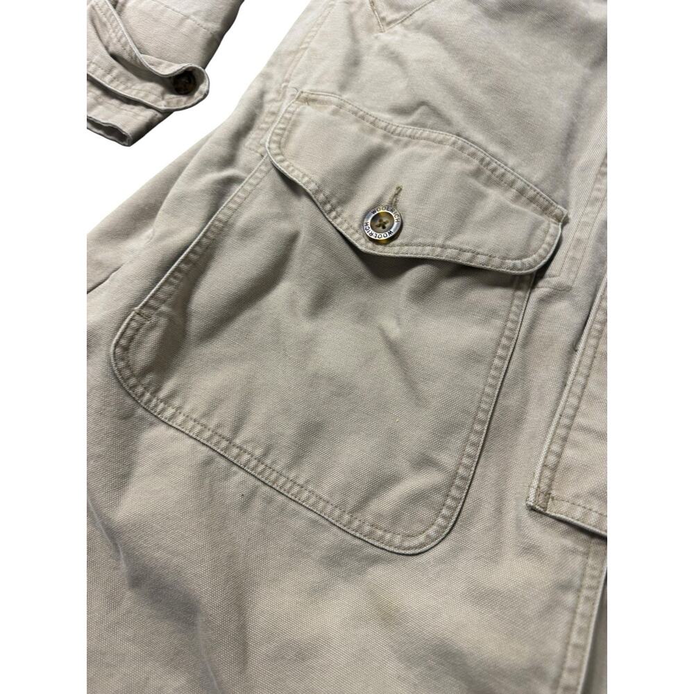 Vintage Woolrich Women's M Beige Remove Wool Blend Blanket Lined Chore Barn Coat - Picture 13 of 16